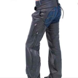 Vintage Dissolute Leather Motorcycle Chaps